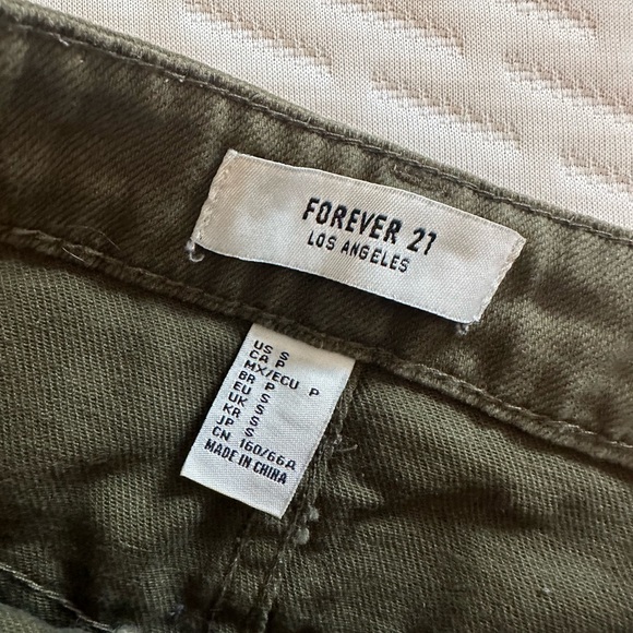 Forever 21 Army Green Mini Skirt - Picture 2 of 4